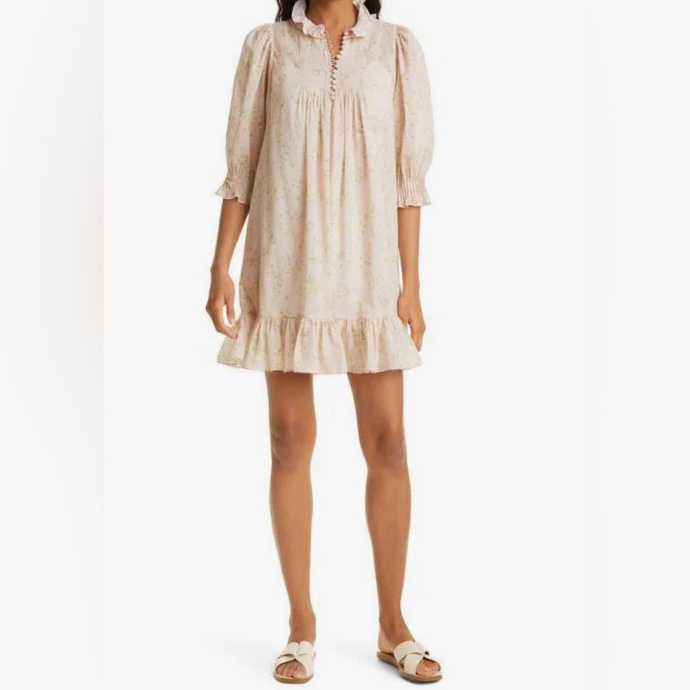 Rebecca Taylor Adela Floral Voile Ruffle Dress XL